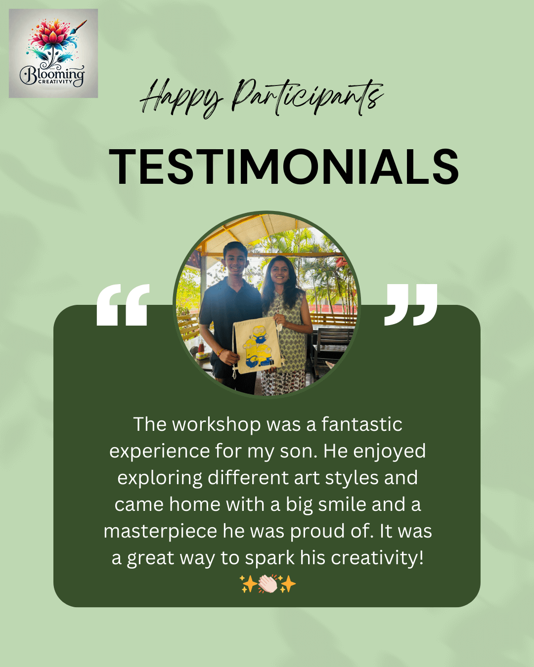 A collage of memorable moments from an art experience