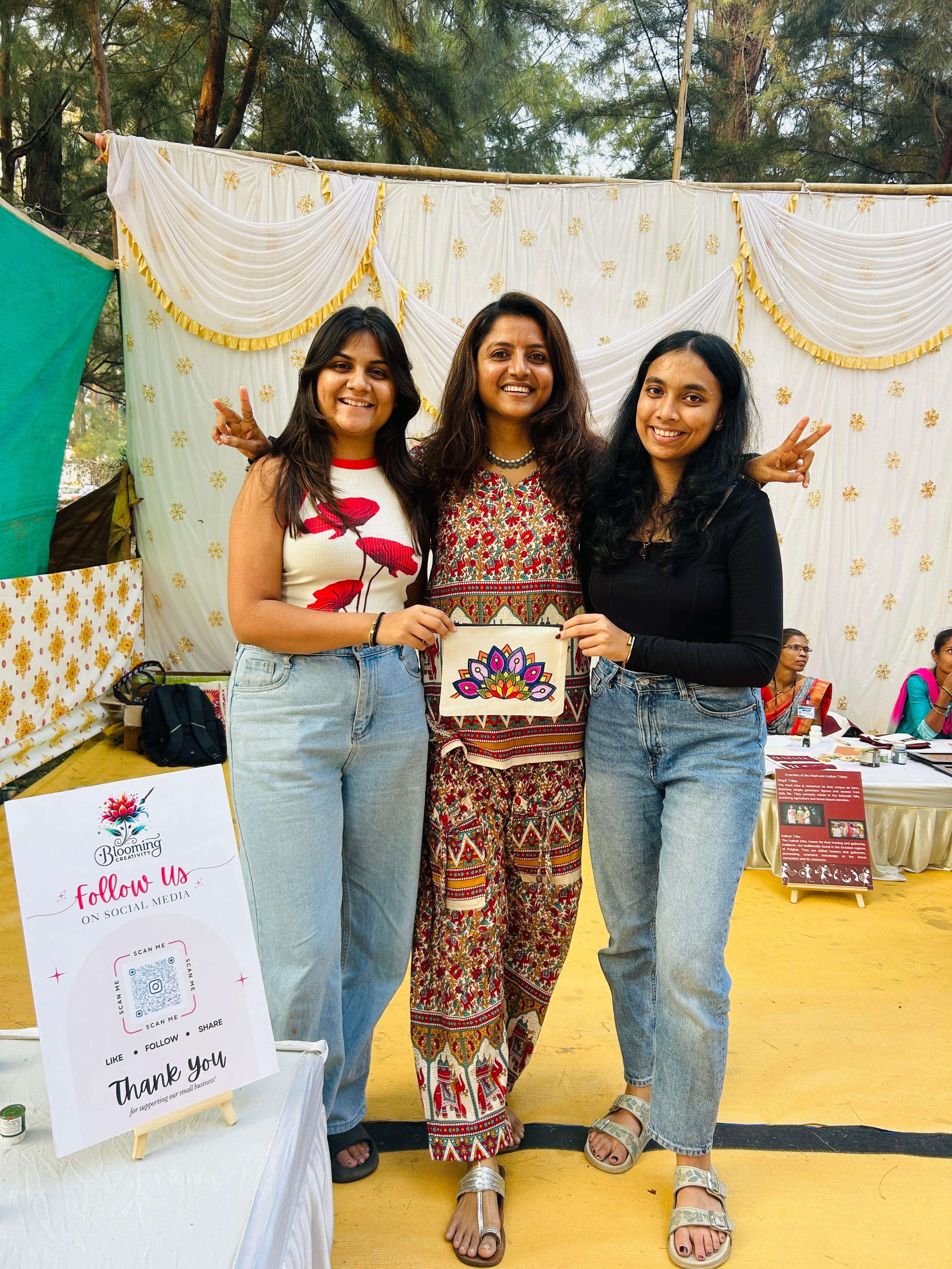 Families gathered for a fun painting session at Bordi Beach