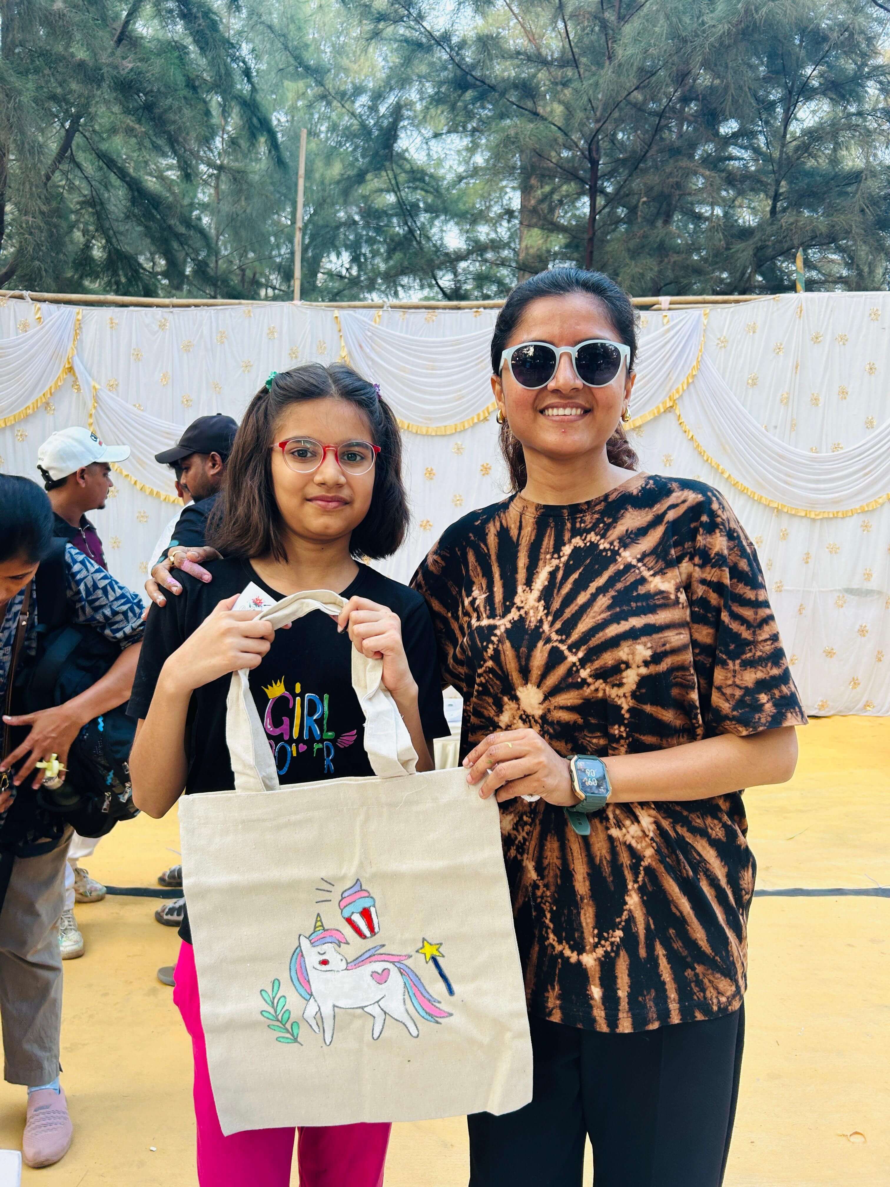 Children expressing their creativity with colors and brushes